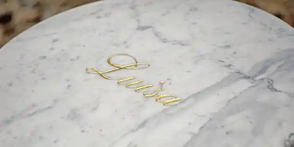 Gravur mit Blattgold