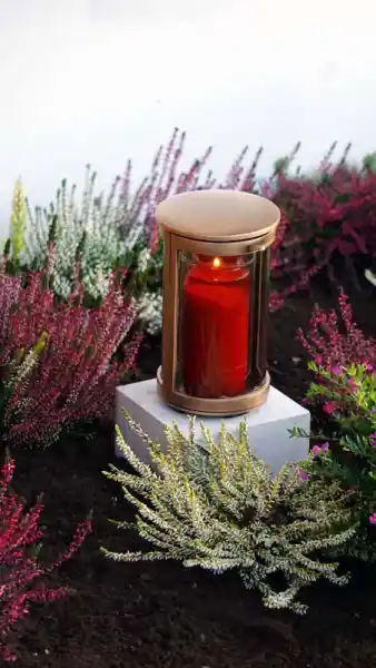 lampada in bronzo tonda